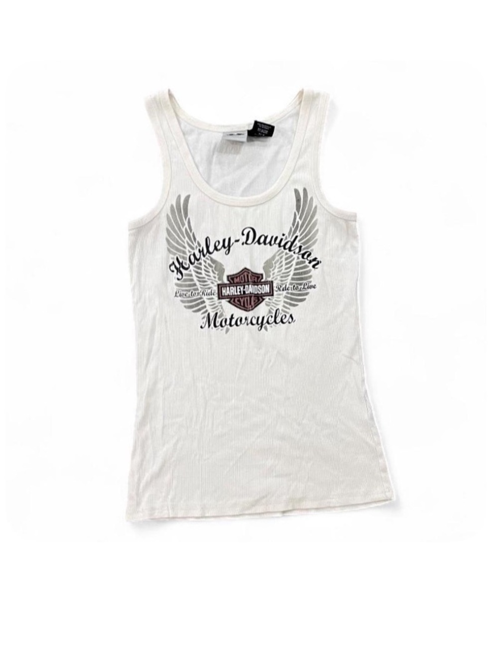 Harley-Davidson White Tank Top with Winged Logo